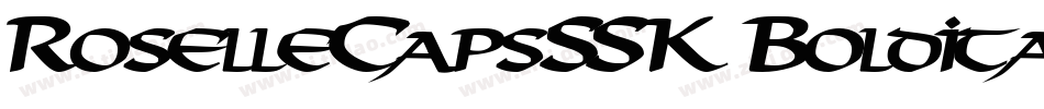 RoselleCapsSSK BoldItalic字体转换